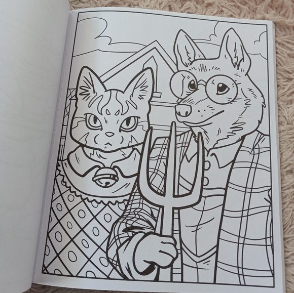 The GOAT dressed pets adult Coloring book by Crayola! EPIC art!!! New unused! - Picture 5 of 7